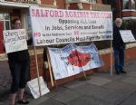 Salford Against Cuts Demo at Salford Mayor's House